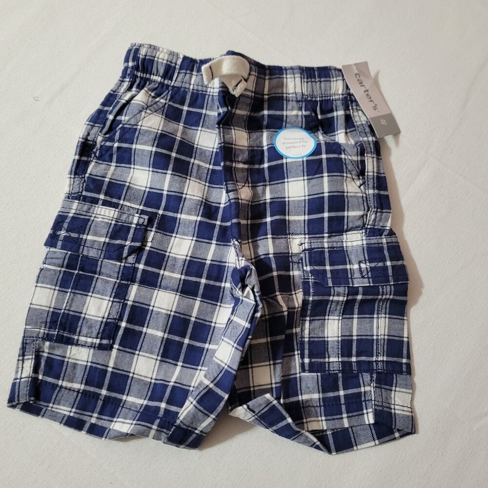 Carter's NWT 4T shorts elastic back waist with drawcord for perfect fit.